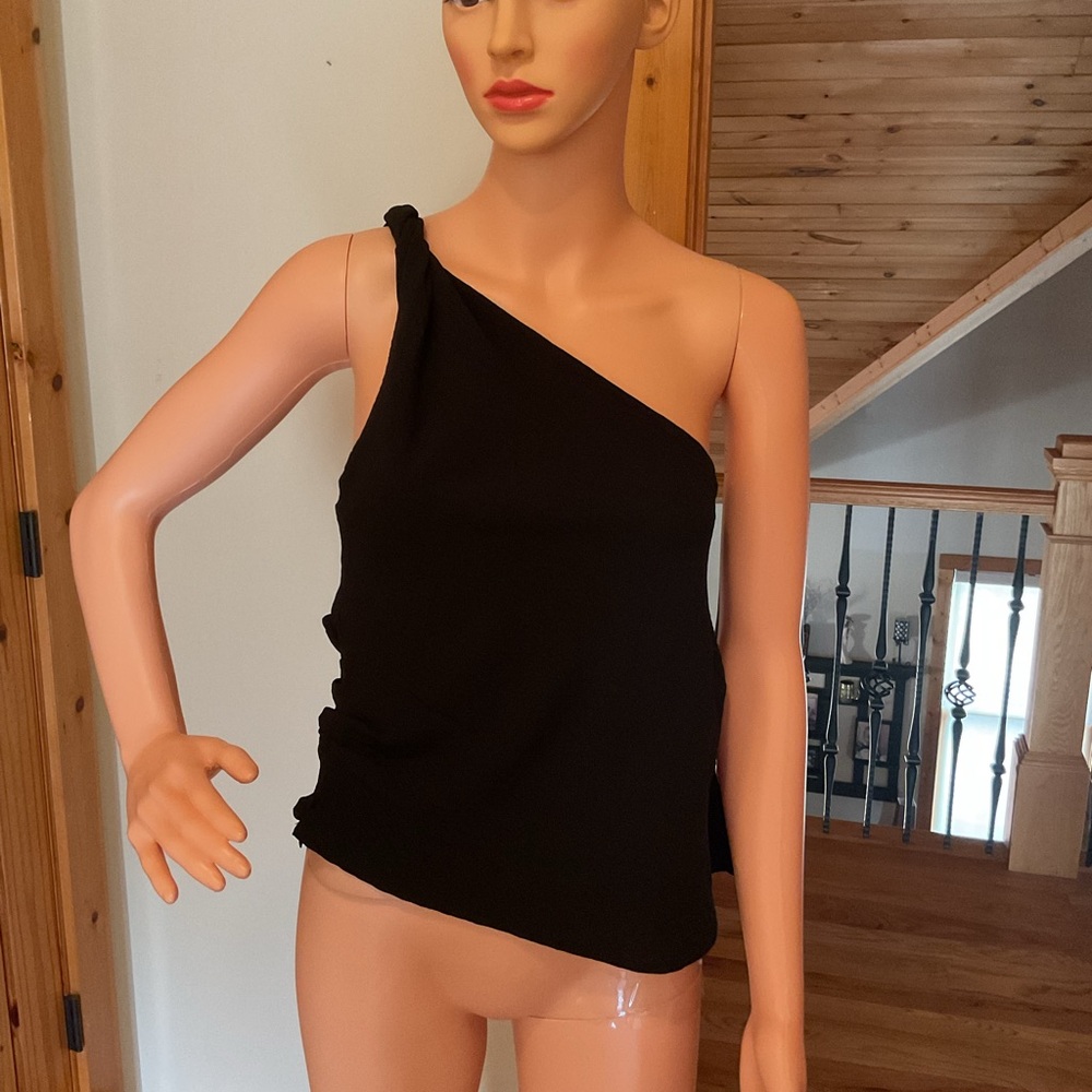 NWOT Elegant Black One-Shoulder Top